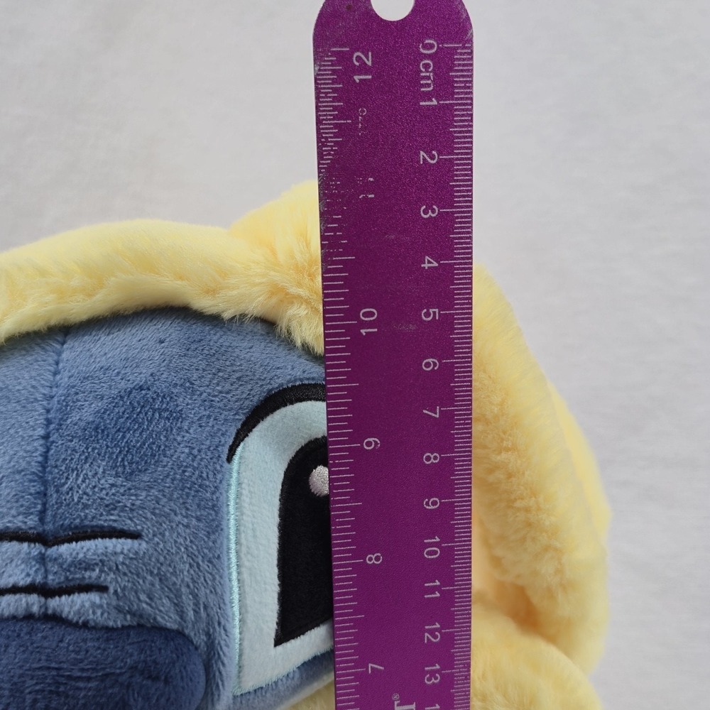Disney 2018 Stitch Easter Plush Bunny Eggstraterrestrial 11" Disney Store Yellow - Picture 2 of 7